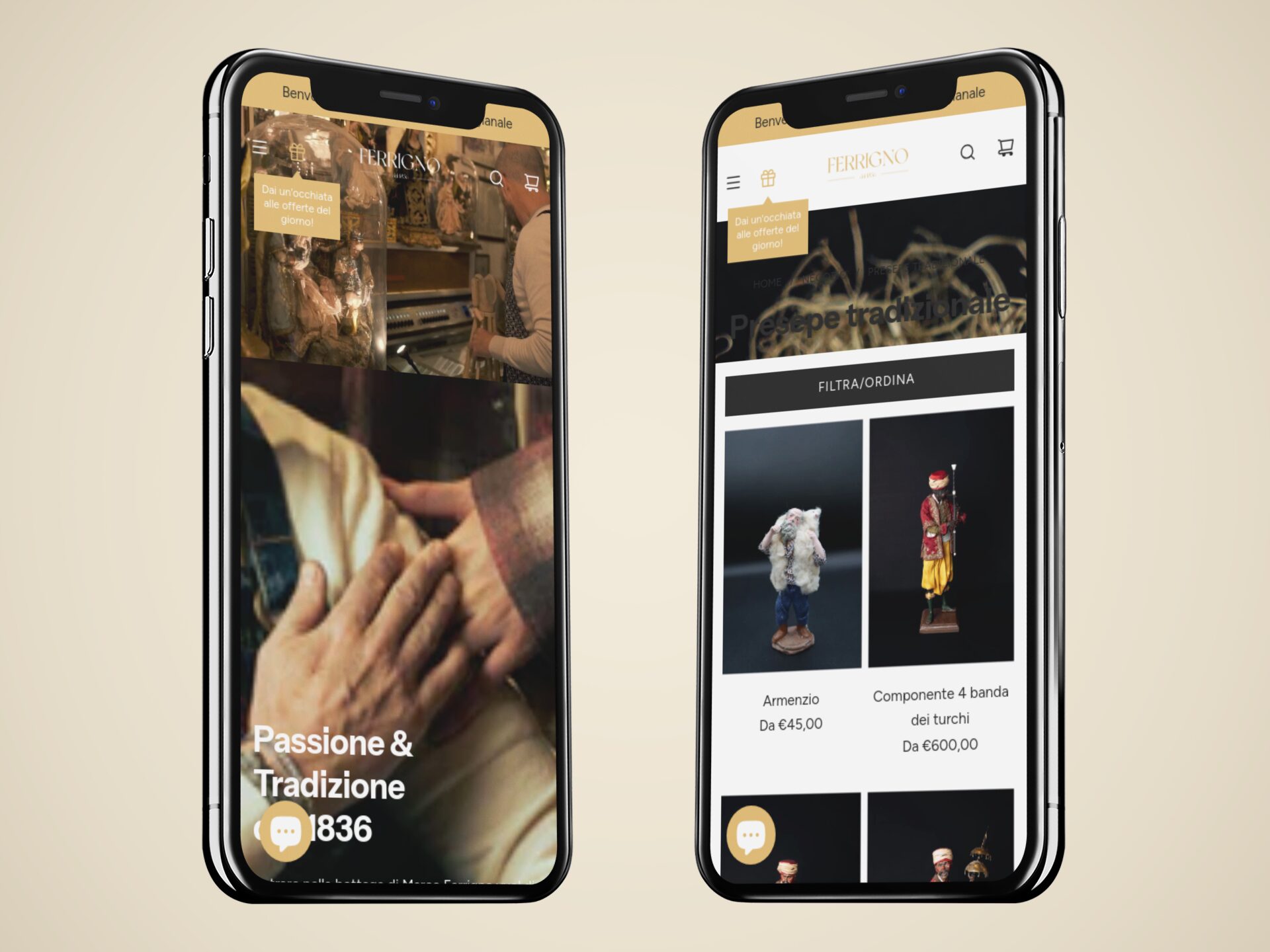 E-commerce Arte Ferrigno dal 1836