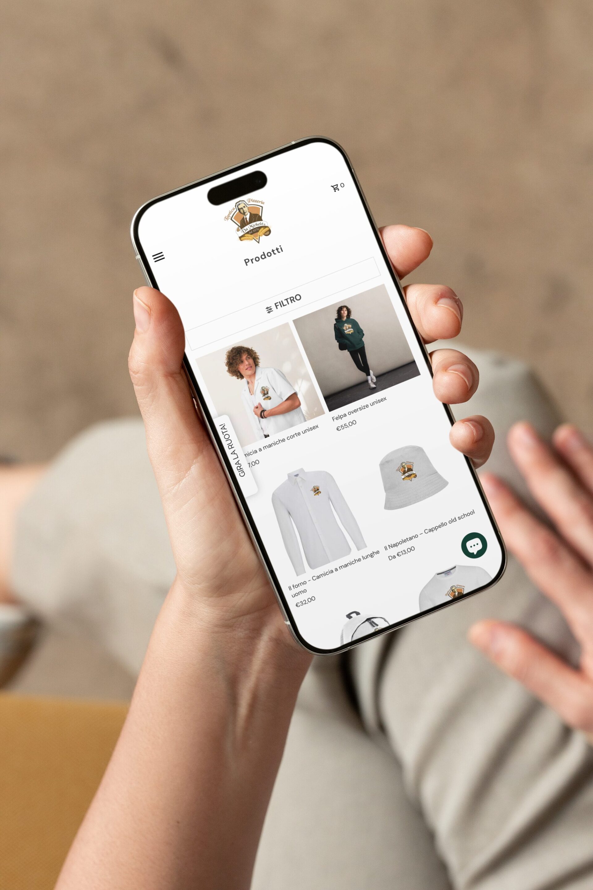 sito web ecommerce pizzeria da michele con shopify